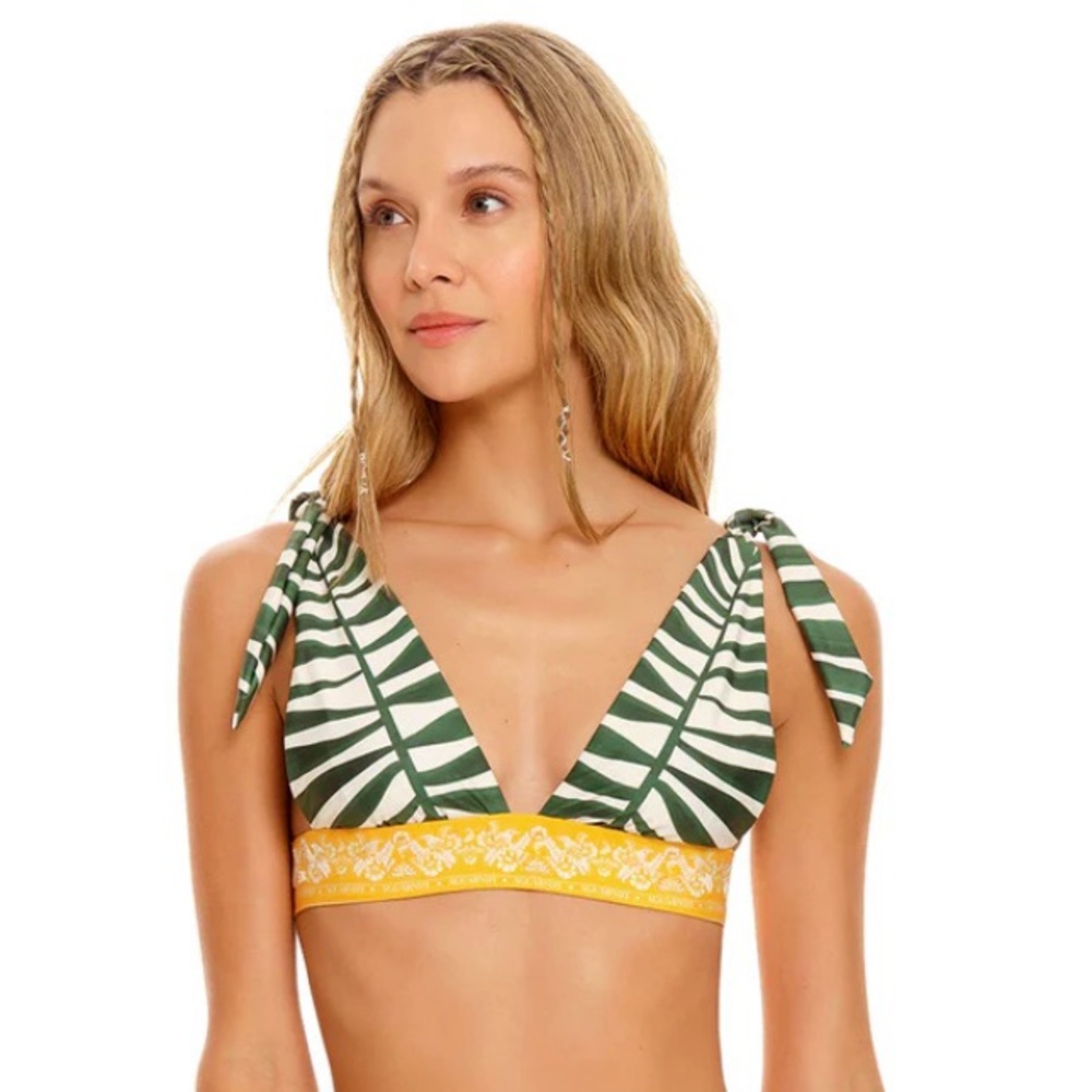 NWT Agua Bendita Laurie Sustainable Bikini Top, Size Small